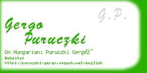 gergo puruczki business card